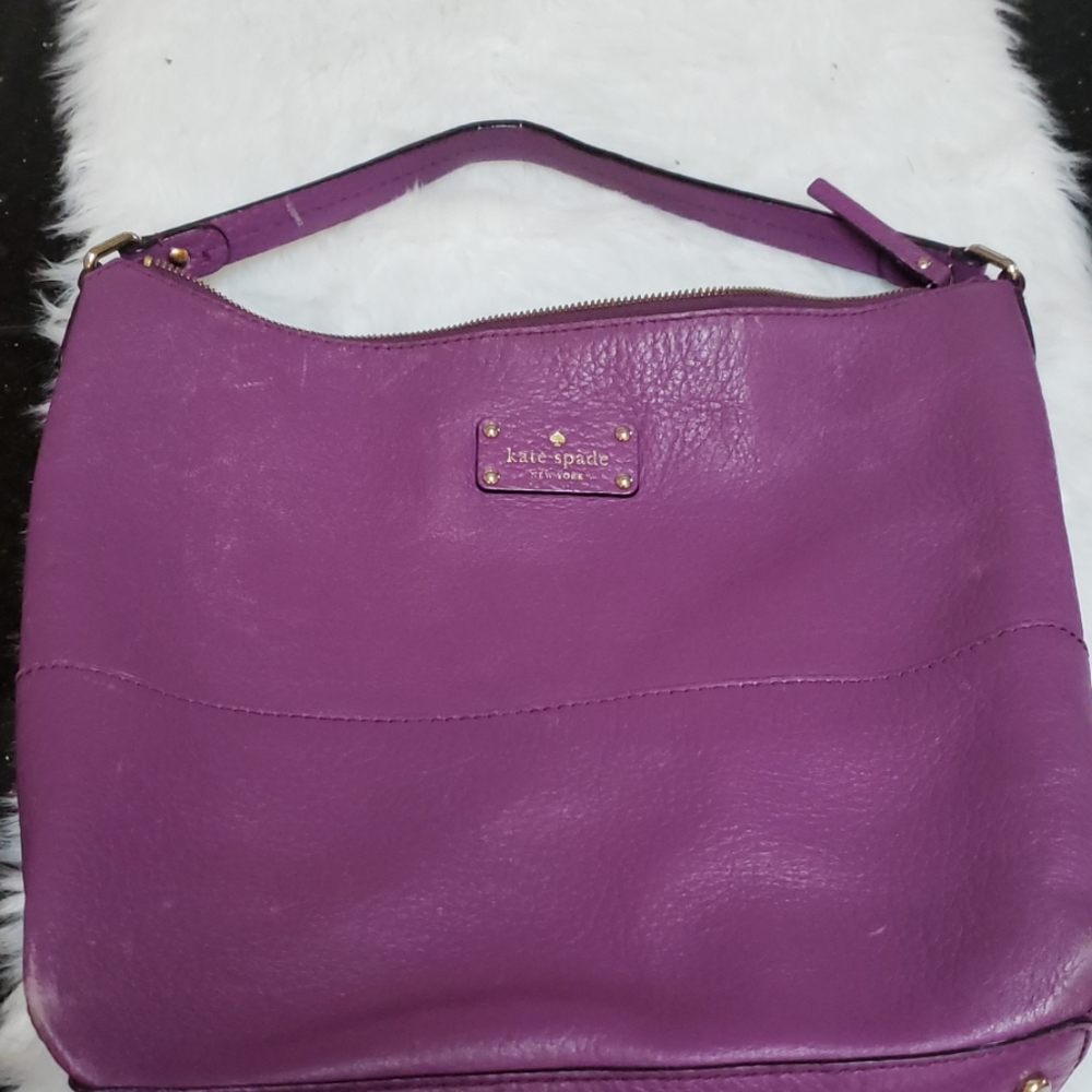 Kate spade purple bucket hobo bag